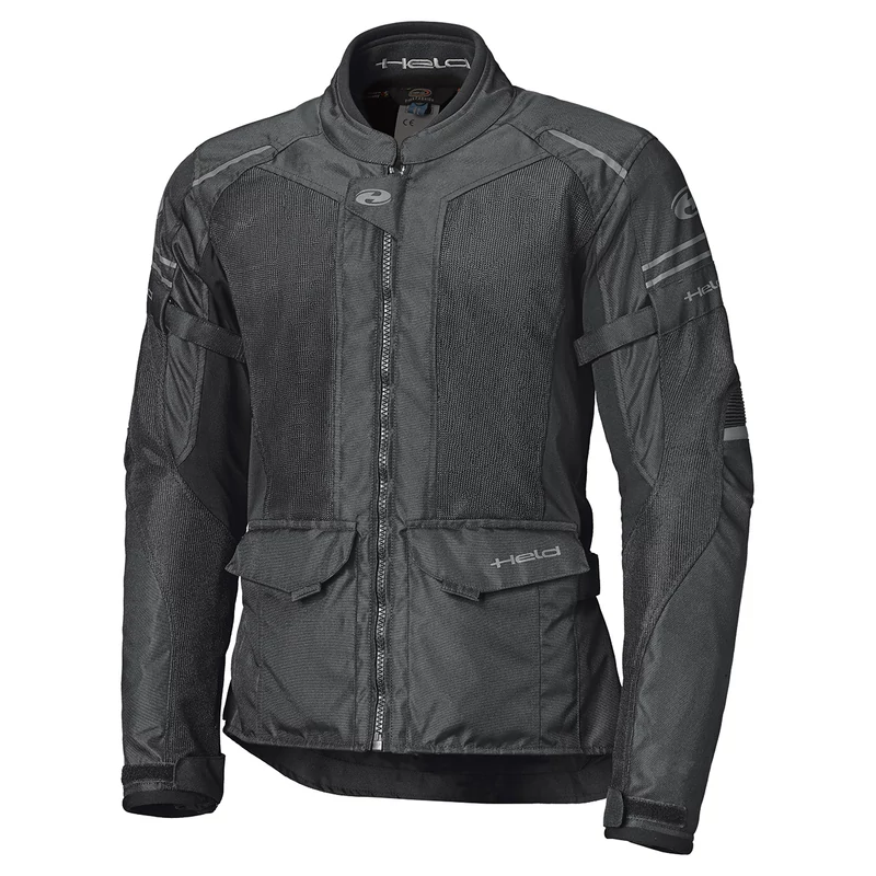 HELD Jakata Fekete Textil Motoros Kabát
