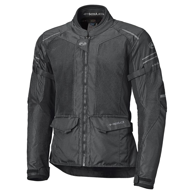 HELD Jakata Fekete Textil Motoros Kabát